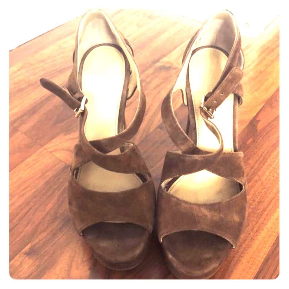 Michael Kors Suede Platform Sandals